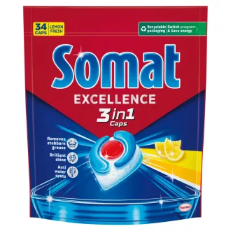   Somat Excellence Lemon Fresh gépi mosogatószer kapszula 34 db 615,4 g
