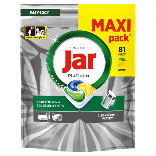 Jar mosogatógép tabletta 81db Platinum Lemon