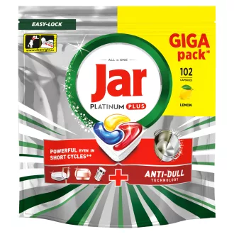 Jar mosogatógép tabletta 102db Platinum Plus Lemon