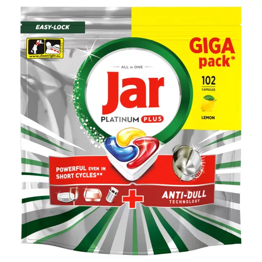 Jar mosogatógép tabletta 102db Platinum Plus Lemon