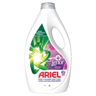   Ariel Folyékony Mosószer, 30 Mosáshoz, + Touch Of Lenor Amethyst Flower