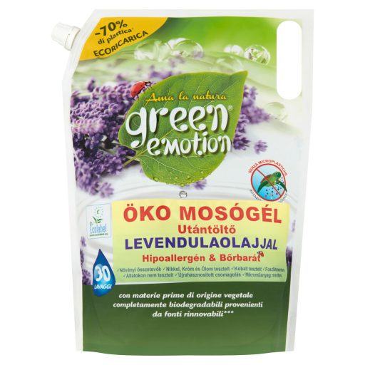 Green emotion öko mosógél utántöltő levendulaolajjal 30 mosás 1500 ml