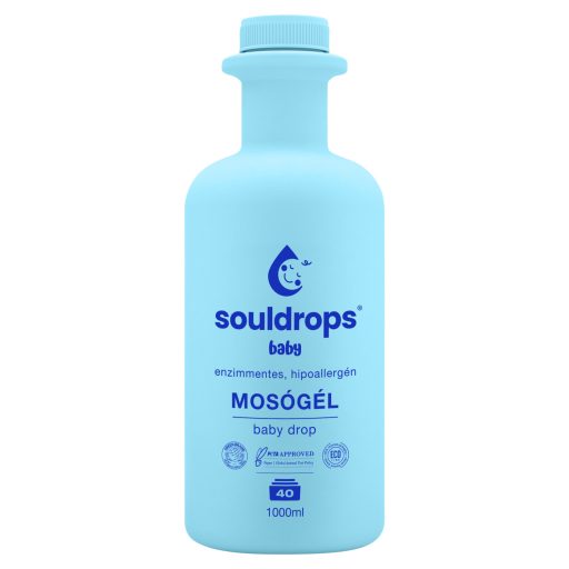 Souldrops Baby hipoallergén-szenzitív mosógél baba ruhákhoz 40 mosás 1000 ml