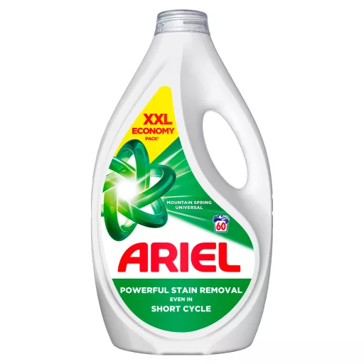 Ariel Mountain Spring Universal Folyékony Mosószer, 2.7 l, 60 Mosáshoz