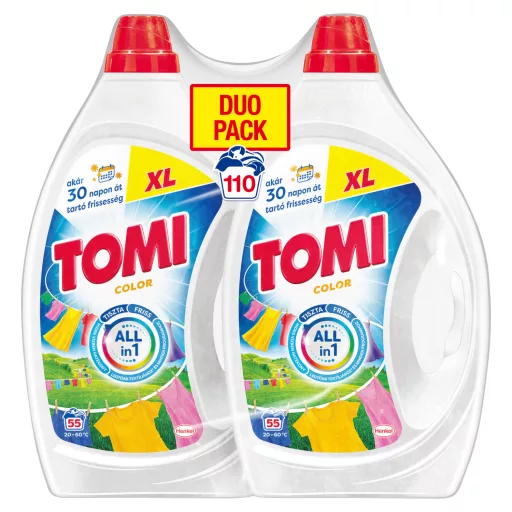 Tomi Color folyékony mosószer színes ruhákhoz 110 mosás 2 x 2,475 l