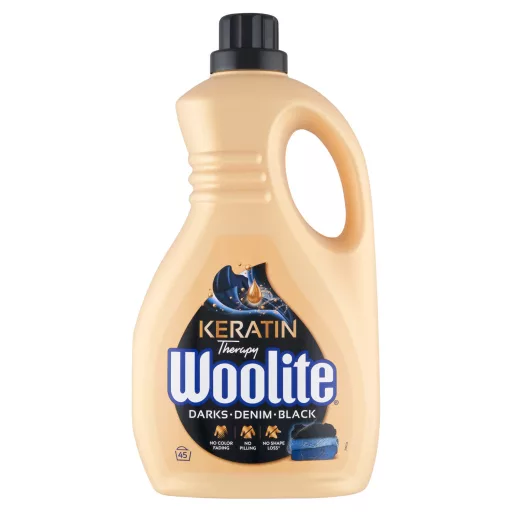 Woolite Keratin Therapy folyékony mosószer keratinnal sötét ruhákhoz 45 mosás 2,7 l
