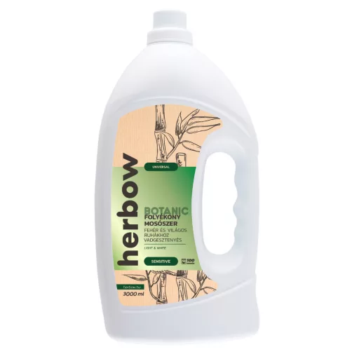 Herbow Botanic mosógél 3l Universal Light & White fehér és világos ruhákhoz 100 mosás