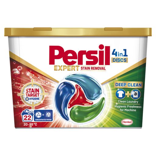 Persil Discs Expert mosószer koncentrátum gépi mosáshoz fehér, világos ruhadarabokhoz 22 mosás 374 g