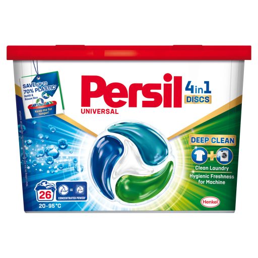 Persil Discs Universal mosószer koncentrátum fehér és világos ruhadarabokhoz 26 mosás 429 g