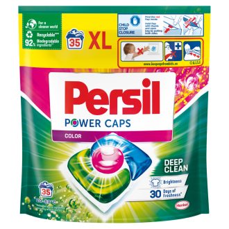   Persil Power Caps Color mosószer koncentrátum gépi mosáshoz színes ruhadarabokhoz 35 mosás 490 g