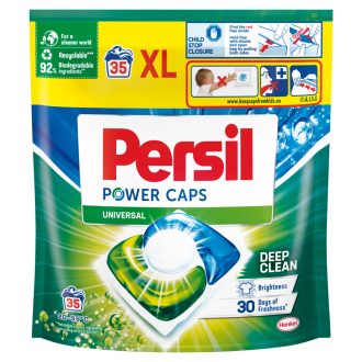   Persil Power Caps mosószer koncentrátum gépi mosáshoz fehér és világos ruhadarabokhoz 35 mosás 490 g