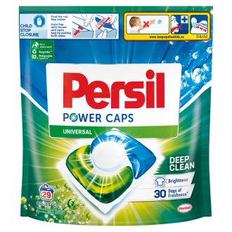  Persil Power Caps mosószer koncentrátum gépi mosáshoz fehér és világos ruhadarabokhoz 29 mosás 406 g