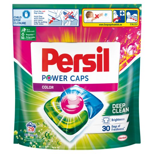Persil Power Caps Color mosószer koncentrátum gépi mosáshoz színes ruhadarabokhoz 29 mosás 406 g