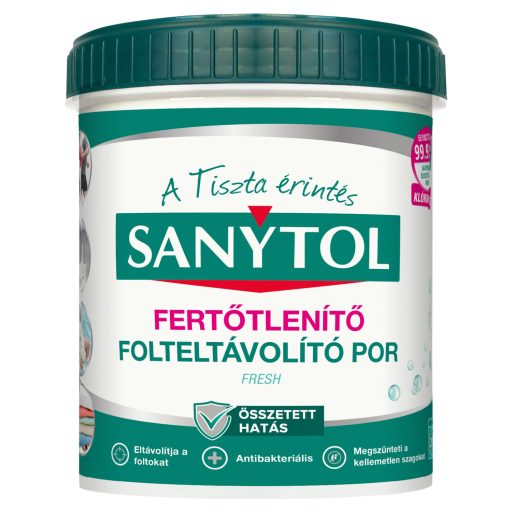 Sanytol fertőtlenítő folteltávolító por színes és fehér ruhákhoz 450 g