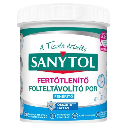 Sanytol fehérítő fertőtlenítő folteltávolító por 450 g