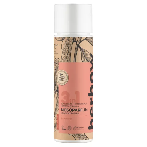 Herbow 3in1 öblítő és kond. mosóparfüm konc. 200ml légy boldog! 40 mosás
