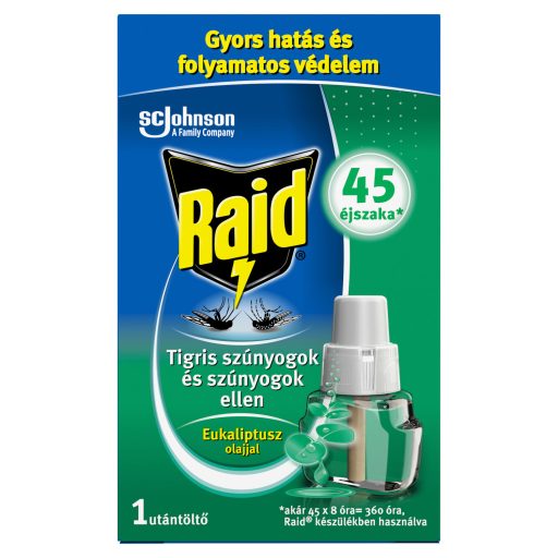 Raid szúnyogirtó utántöltő folyadék eukaliptusz olajjal 27 ml
