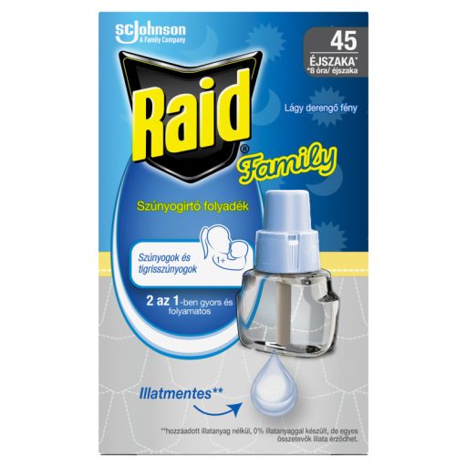 Raid Family szúnyogirtó folyadék elektromos készülék utántöltő 27 ml