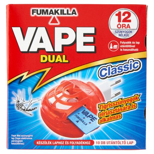 Vape Magic elektromos készülék lapkához és folyadékhoz+10 db szúnyogirtó utántöltő lap 10lap/120óra