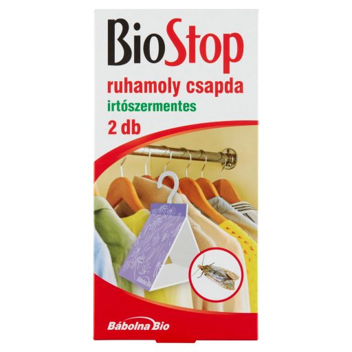 BioStop irtószermentes ruhamoly csapda 2 db