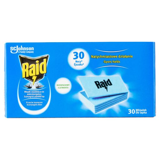 Raid illatmentes szúnyogirtó utántöltő lap 30 db