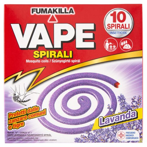 Vape szúnyogírtó spirál 10db többféle