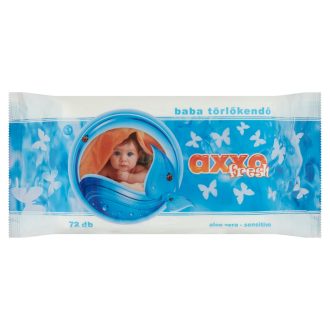 Axxo Fresh baba törlőkendő aloe vera kivonattal 72 db