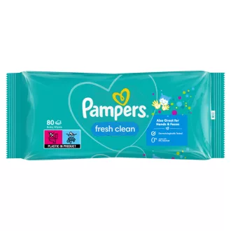 Pampers Fresh Clean Nedves Törlőkendő, 15 csomag = 80 db