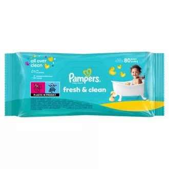 Pampers Fresh Clean Nedves Törlőkendő, 15 csomag = 80 db