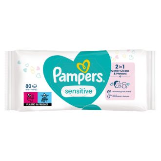   Pampers Sensitive Nedves Törlőkendő, 1 csomag = 80 db Törlőkendő
