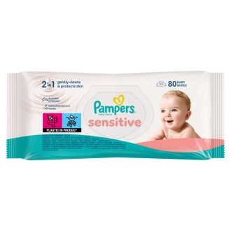   Pampers Sensitive Nedves Törlőkendő, 1 csomag = 80 db Törlőkendő
