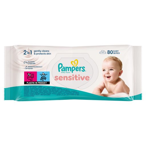 Pampers Sensitive Nedves Törlőkendő, 1 csomag = 80 db Törlőkendő