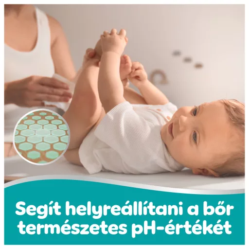 Pampers 99%-ban Vízalapú Baby Nedves Törlőkendő, 4 Csomag x 60 Törlőkendő db Baba Nedves Törlőkendő