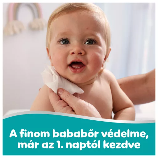 Pampers 99%-ban Vízalapú Baby Nedves Törlőkendő, 4 Csomag x 60 Törlőkendő db Baba Nedves Törlőkendő
