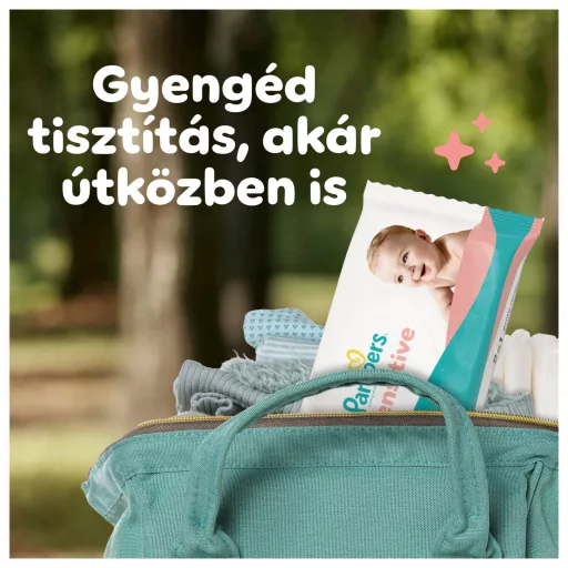 Pampers Sensitive Baby Nedves Törlőkendő, 9 Csomag x 80 Törlőkendő = 720 db Baba Nedves Törlőkendő