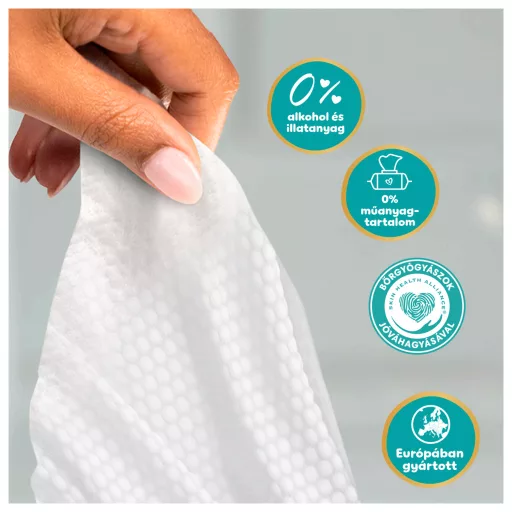 Pampers Aqua Soft Touch Baby Nedves Törlőkendő, 3 Csomag x 60 Törlőkendő  db Baba Nedves Törlőkendő