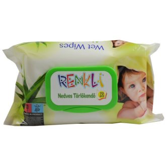 Renkli baba törlőkendő 72db Aloe Vera