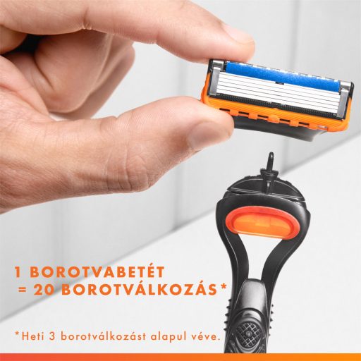 Gillette Fusion5 Borotvabetétek Férfi Borotvához, 4 Borotvabetétek, 5 Penge, Precíziós Nyíró