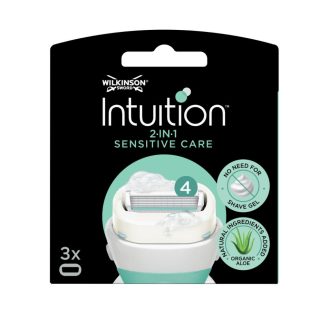   Wilkinson Sword Intuition 2 in 1 Sensitive Care 4 pengével ellátott borotvafej 3 db