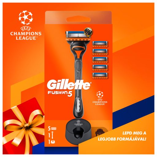 UEFA Champions League Special Edition Gillette Fusion5 Férfi Borotva, 5 Borotvabetétek