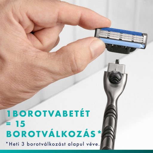 Gillette Mach3 Férfi Borotva, 1 db Gillette 3 Pengés Borotva, Gillette Borotvabetétek