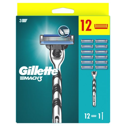 Gillette Mach3 Férfi Borotva, 1 db Gillette 3 Pengés Borotva, Gillette Borotvabetétek