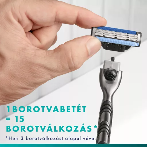 Gillette Mach3 Férfi Borotva, 1 db Gillette 3 Pengés Borotva, Gillette Borotvabetétek