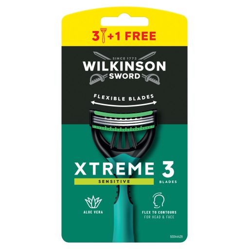 Wilkinson eldobható borotva Xtreme3 Sensitive 3+1db betéttel