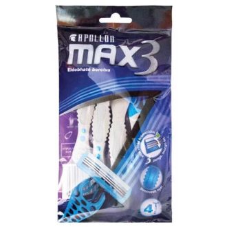 Apollon Max3 eldobható borotva 4db-os férfi
