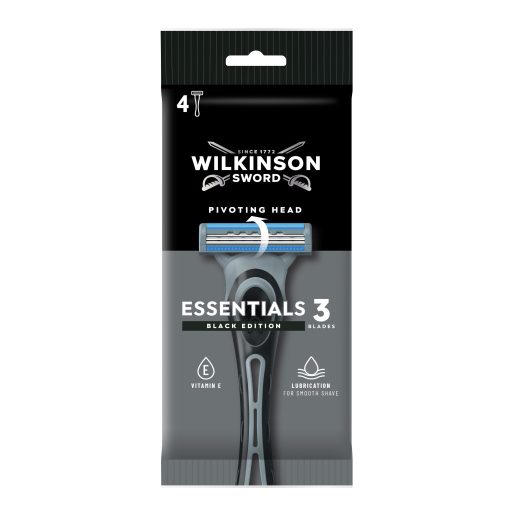 Wilkinson Sword eldobható borotva 4db-os Essentials 3 Black férfi