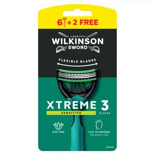 Wilkinson Sword Xtreme3 Sensitive hárompengés borotva 8 db