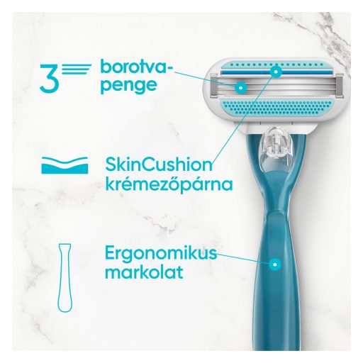 Gillette Venus Smooth Női Borotva, 2 Borotvabetétekkel