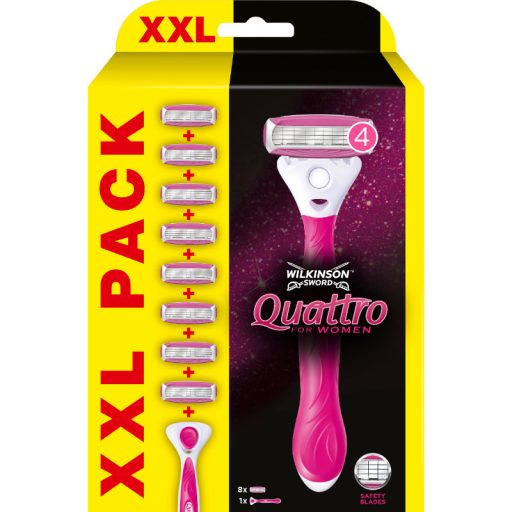 Wilkinson borotvakészülék Quattro for Women XXL 8db betéttel női