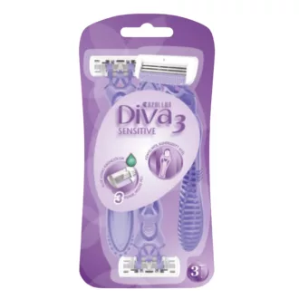   Apollon Diva3 eldobható borotva 3db-os Sensitive női hárompengés